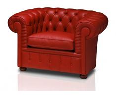 Trama Toscana Poltrona Chesterfield cm 110×88 h cm 72 in Vera Pelle, Alta qualità