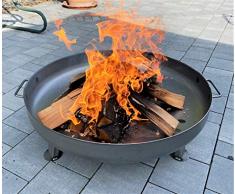 Czaja Stanzteile Braciere Bonn Ø80cm - con foro di scarico dellacqua - caminetto per esterno, ciotola del fuoco per terrazza e giardino