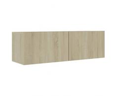 vidaXL Mobile Porta TV Credenza Consolle Buffet Madia Mobiletto Arredo unità Multimediale Armadietto Basso in Truciolato Rovere Sonoma 100x30x30 cm