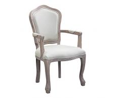 Poltrona vintage stile inglese di design moderno per sala da pranzo (White)