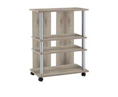 FMD Möbel 205-007 Mobile TV, Legno Nobilitato, Pannelli di Melammina, Rovere, 65 x 85 x 40 cm