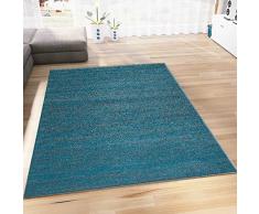 VIMODA Tappeto Moderno Pelo Corto Soggiorno Tappeti Erica in Beige Pratico, Öko-Tex Certificato - Turchese, 160 cm x 230 cm