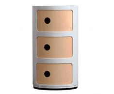 PAASHE Comodino a 3 strati Comodino circolare piccolo Comodino semplice in stile nordico per comodino divano camera da letto domestica