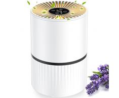 Purficatore dAria,con Filtro HEPA,Depuratore Tavolo con Aromaterapia, Modalità Sonna Silenziosa,Riduce 99,9% Allergie Polvere Polline Odori Fumo, 3 Modalità per Casa Uffcio Cucina1