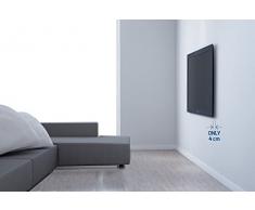 Meliconi SlimStyle 400 F - Supporto Fisso Ultra Sottile da Parete per Tv a Schermo Piatto da 32’’ a 82, Massimo 60 kg, VESA 200-300-400 mm, Nero