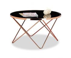 Relaxdays Copper Tavolino per/da Soggiorno, Rame, Nero, 85x85x49 cm