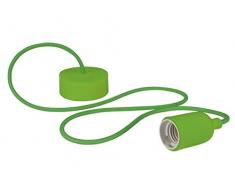Vellight, Lampada a sospensione con 1,4m cavo in tessuto verde