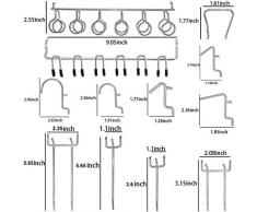 Abimars 52 pz Pegboard scaffalature, set ganci, accessori di stoccaggio Shop garage organizzare strumenti gancio appendiabiti, organizzazione con alcuni tappi di gomma