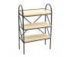 P Prettyia Scaffalature Metalliche Cemagliera Cestino Oggetti Organizzatore Mobili Miniature per Casa Bambola - Beige
