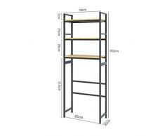 RTTzw Ripiano per Lavatrice Cremagliera Lavatrice in Acciaio al Carbonio Quadrato Balcone Lavanderia Mobile Tamburo Lavatrice scaffale Superiore ripiano Rack 3 Strati (Nero, Bianco) (Colore : Bianca)