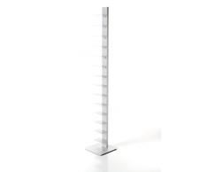 ZStyle BBB ITALIA Libreria SAPIENS a colonna verticale scaffale autoportante con ripiani (202 cm, Bianco)