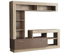 Milani Home s.r.l.s. Parete attrezzata Porta TV Soggiorno Moderna di Design 170x42x170 h