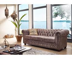 Divano Chesterfield antik-lool VINTAGE OXFORD ARGENTO
