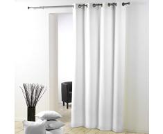 Douceur dintérieur Tenda con occhielli in metallo, 140 x 260 cm, in poliestere, tinta unita, 1 unità, colore: Bianco