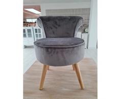 POLTRONCINA PARIGI VELVET GRIGIA 45 * 45 * 61CM