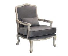 Milani Home s.r.l.s. Poltrona Vintage in Velluto di Design Moderno Vintage cm 64x72x92 h