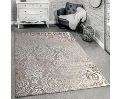 Paco Home Tappeto di Design Moderno Oriente Motivo 3D Tappeto per Soggiorno Beige Crema, Dimensione:200x290 cm