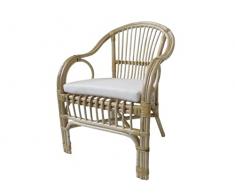 fantasie d oriente poltrona vimini rattan naturale comoda e molto robusta con cuscino sfoderabile