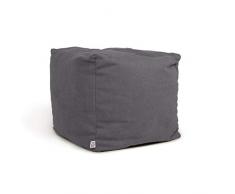 Arketicom Soft Cube Pouf Sacco Poggiapiedi Morbido Quadrato Sfoderabile Puff da Salotto 42x42 Grafite