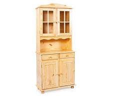 Credenza PIno Massello Naturale Stile Country per Soggiorno o Tinello ALICANTE