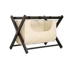 YUNLILI Poltrona reclinabile Portagli Bagagli Pieghevoli con Cesto, Supporto in Legno Pieghevole in Legno massello Pieghevole Supporto per Valigia per Valigia per Valigia per Valigia Bagagli