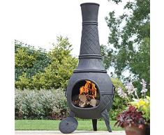 Vero Camino del Fuoco, Fornace in Fiamme, Stufa Indipendente, Stufa Barbecue Allaperto, Stile Fornace Reale in Stile Europeo E Cottura in Ghisa Selvatica in Ghisa Fornace,A