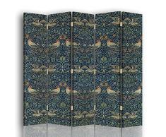 Legendarte - Paravento - Separè per Interni Bird - William Morris cm. 180x170 (5 x)