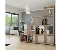 Yosoo Libreria di Design in legno ,Scaffale Mensole Scaffalature di Stoccaggio (quercia 10)