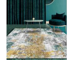 Tappeto Moderno Design Tappeto Salotto Rug Luce astratta lusso oro verde grigio Tappeti Antiscivolo Decorativo Facile da Pulire200×300CM (6ft6x9ft10)