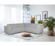 Copridivano angolare Dahlia, grigio chiaro, Angolare