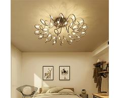 Ali@Luci di soffitto Creativo di illuminazione camera da letto luci nordiche LED caldi Arte Romantico personalità semplice moderna Illuminazione Soggiorno Lampade da soffitto (Colore : Brown)
