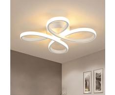 Plafoniera LED da Soffitto, 30W Creative di Fiori Lampada da Soffitto, 4 Teste Bianco Plafoniera LED Moderna, Lampadario LED per Soggiorno, Sala da Pranzo, Camera da Letto, Luce Bianco Caldo 3500K