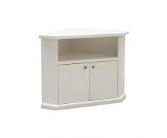 Relax e Design Mobile Porta TV Angolare, Legno Colore Bianco