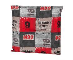 schwien Horst 5797314 cuscino imbottitura sgabello LOFT per mobili Tessile 75% cotone, 25% poliestere, colore rosso