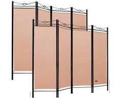 Deuba Divisorio per Ambienti Lucca 2 pz 180x163 separè paravento Parete divisoria 4 Pannelli Soggiorno Balcone Rosa