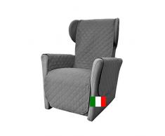 Moonange Copripoltrona 1 posto con Braccioli Rivoluzionario Copridivano Impermeabile per Poltrona Relax Reclinabile Elettrica Reversibile Copri Divano Antiscivolo Antimacchia Antigraffio (Grigio)