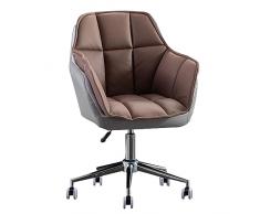 XIaoHESHop Sedia da ufficio Schienale medio Sedia per computer Sedia ergonomica Sedia da scrivania con bracciolo, Esecutiva regolabile in altezza Sedia operativa girevole