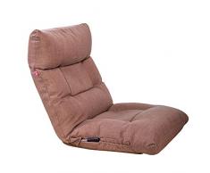 BUJOG Sedia da terra con schienale e poggiatesta regolabili in 42 posizioni, poltrona reclinabile pieghevole con maniglia regolabile, poltrona da divano per leggere la TV, guardare la meditazione