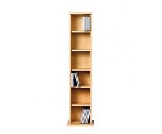 Empire Sterling - Porta CD / DVD con scaffali, colore: bianco / cromo
