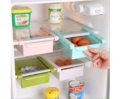 Multiuso in plastica Cucina Frigorifero cassetto scorrevole congelatore Organizzazione Mensola salvaspazio
