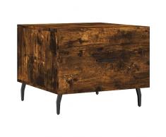 vidaXL Tavolino da Salotto Rovere Fumo 50x50x40 cm Legno Multistrato