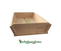 Euroshoppingonline Madia Maddia Maidda terrina spianatoia Vassoio Bassa Contenitore per lievitazione Trasporto Pasta Impasto impastare Pizza (80x50xh8)