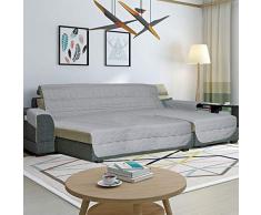 la biancheria di casa Simplicity Plus Copridivano Salvadivano Idrorepellente Adatto per PENISOLA (Chaise Longue) Sia a Destra Che Sinistra (240 cm, Grigio Chiaro).Colori certificati OEKOTEX