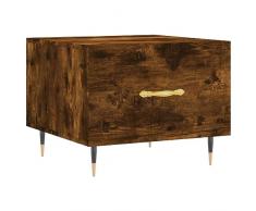 vidaXL Tavolino da Salotto Rovere Fumo 50x50x40 cm Legno Multistrato