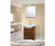 Mobile da bagno classico in legno con lavabo arte povera