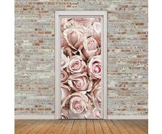 DEENLI Adesivi per Porte 35.4"X78.7", Decorazione del Mobile Orientale Hsdst44, 3D Adesivo Porta Carta Autoadesiva