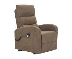 POLTRONE ITALIA - Jessica1 Poltrona Alzapersona reclinabile elettrica DETRAIBILE 19% 1 motore alzata poggiapiedi ANTICIPATA, letto 160° Montata personalizzabile con optional Disp Medico Made in Italy