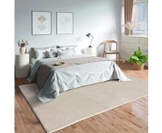Mias Teppiche Olivia Tappeto per Soggiorno, Pelo Corto (19 mm), Antiscivolo, Poliestere, Beige, 60 x 110 cm