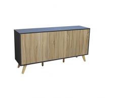 Madia moderna di design moderno per soggiorno salata da pranzo camera da letto (ALA NERO)