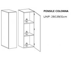 Cube 2 B Bianco Lucido Parete Attrezzata Soggiorno Moderna